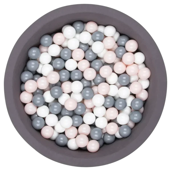 LARISA & PUMPKIN - Piscine à balles – Balles rose – gris et blanc Éveil & Jeux