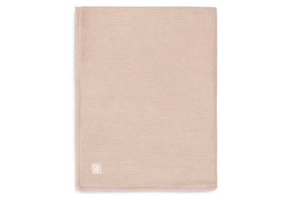 Jollein - Couverture Berceau 75x100cm Basic Knit - Wild Rose/Fleece