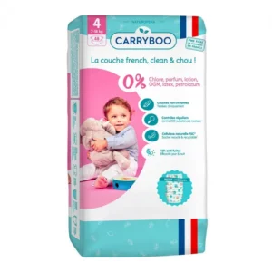 Carryboo - Couches  7-18kg – (Taille 4 : L) 1 paquet de 48 Bambo