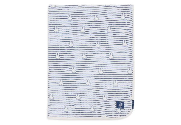 Jollein - Couverture Berceau 75x100cm Miffy Stripe - Navy