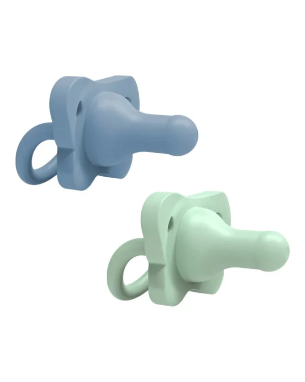 Dr Brown's - 2 sucettes en silicone Bleu – vert happy paci 0-6m MS innovaciones