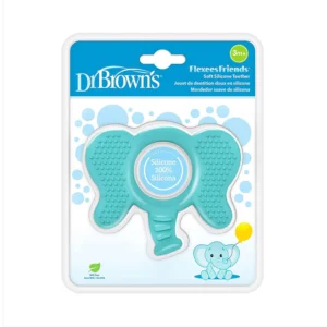 Dr Brown's - Anneau De Dentition Flexees Eléphant Bleu +3m Les tétines, les attaches tétines & anneaux de dentition